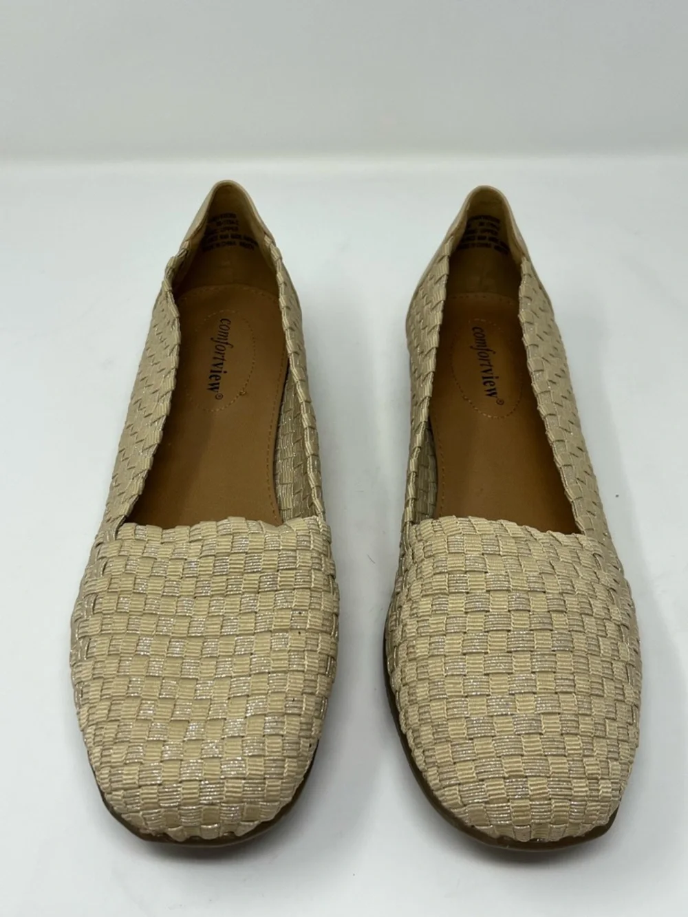 Comfortview Bethany Woven Flats Size 10 Slip On Comfort Shoes Loafer Boho Casual